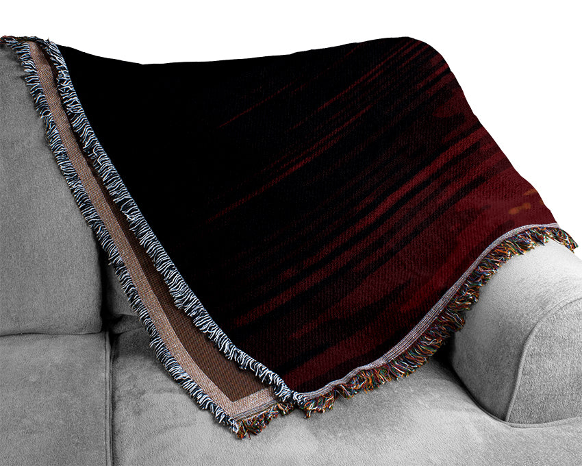 Red Lake Reflections Woven Blanket