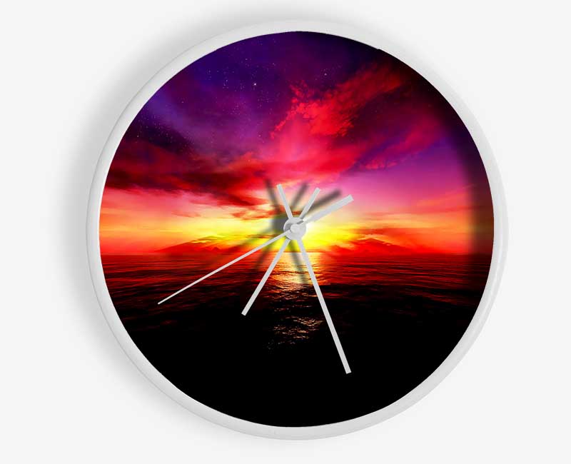 Sunset In Another World Clock - Wallart-Direct UK