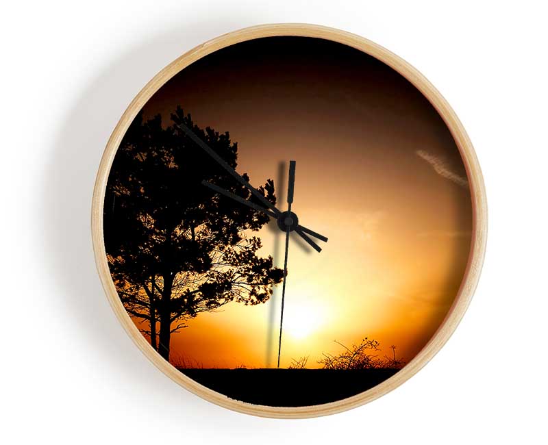 Sunrise Tree Clock - Wallart-Direct UK