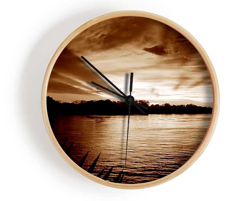 Coco Mountain Lake Clock - Wallart-Direct UK