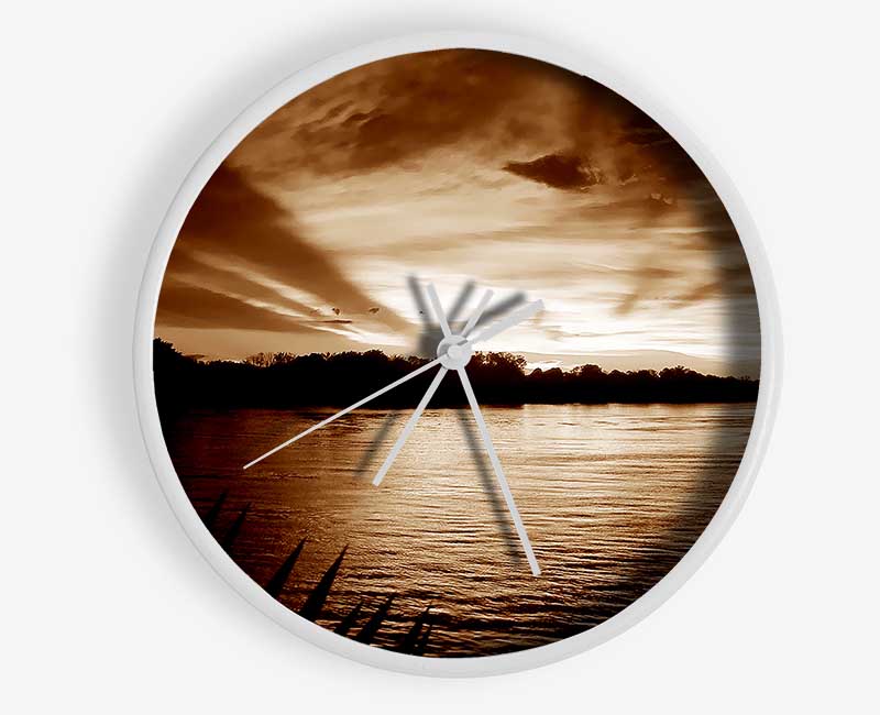 Coco Mountain Lake Clock - Wallart-Direct UK