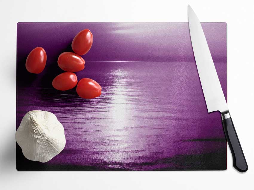 Serenity Mauve Glass Chopping Board