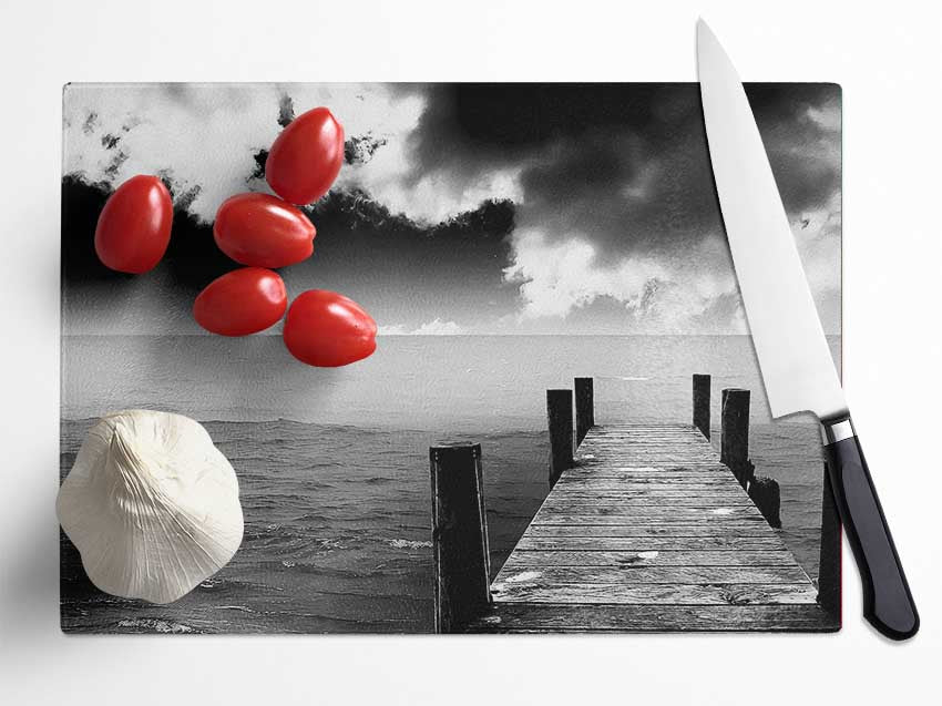 Black And White Pier Glass Chopping Board