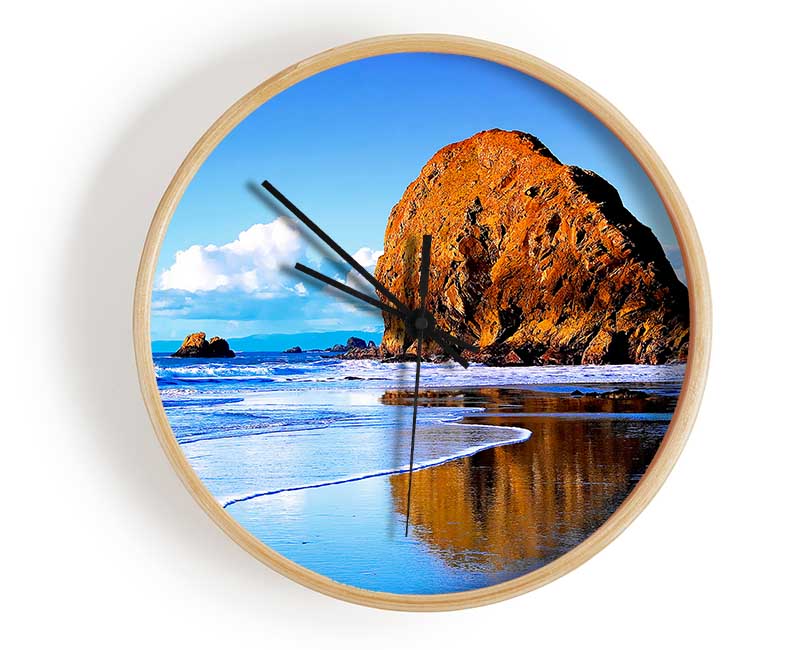 Beach Rocks Clock - Wallart-Direct UK