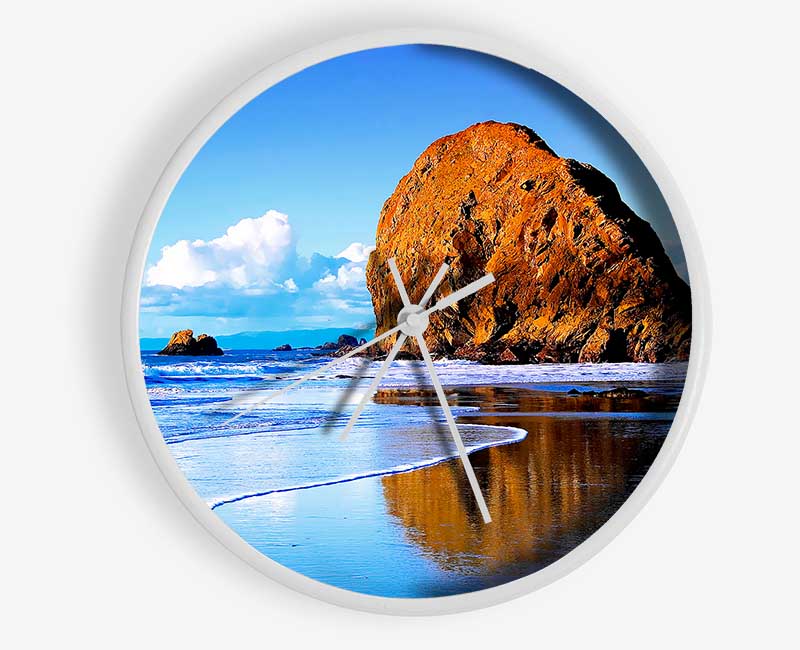 Beach Rocks Clock - Wallart-Direct UK