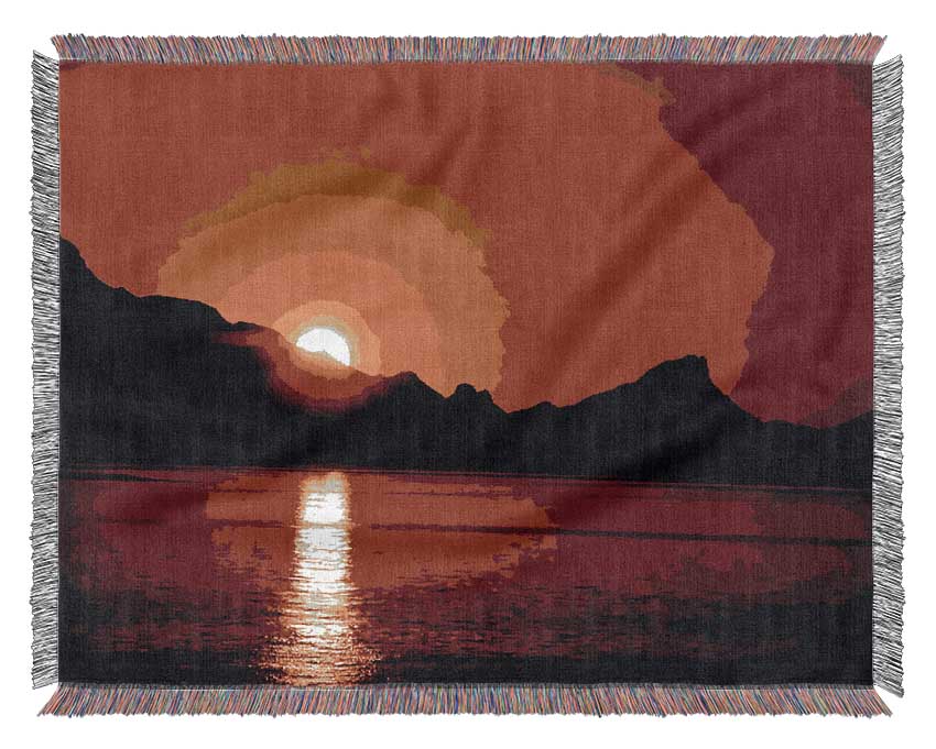 Coastal Sundown Woven Blanket