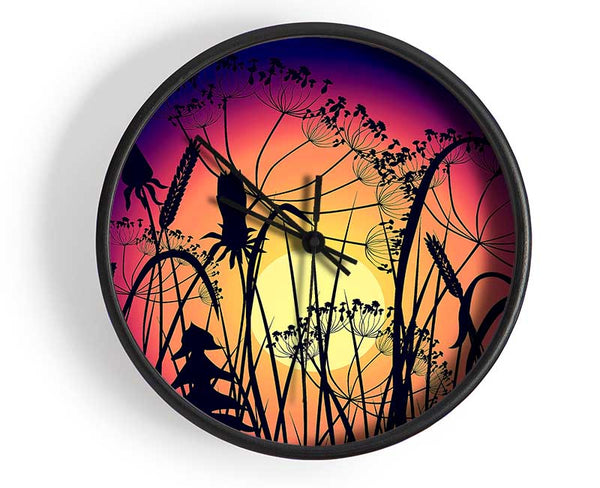 Flower Sun Glow Clock - Wallart-Direct UK