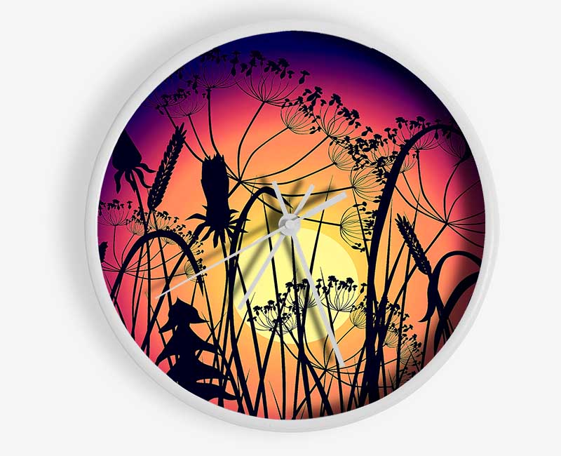 Flower Sun Glow Clock - Wallart-Direct UK