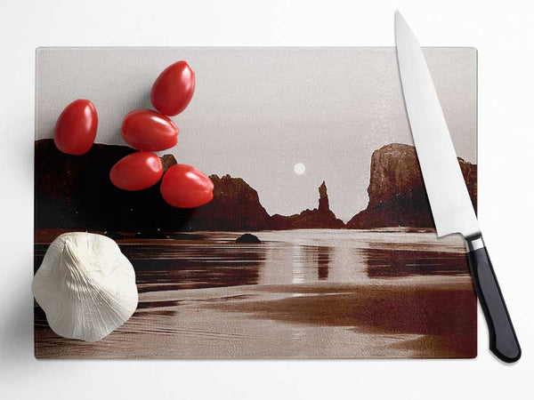 Chocolate Ocean Rocks Glass Chopping Board