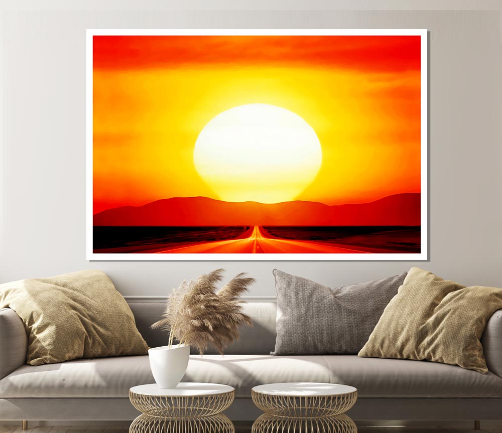 The Road To The Golden Sun Print Poster Wall Art