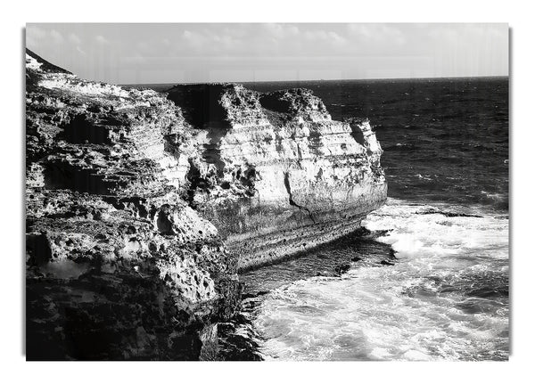 B~w Cliffs Sunset Canvasb L