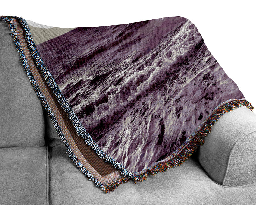 Lilac Ocean Sun Woven Blanket