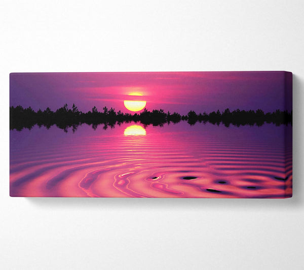 Pink Sunset Lake Swirl