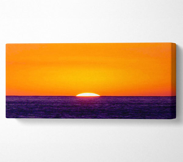 As The Sun Goes Down Over The Ocean Orange