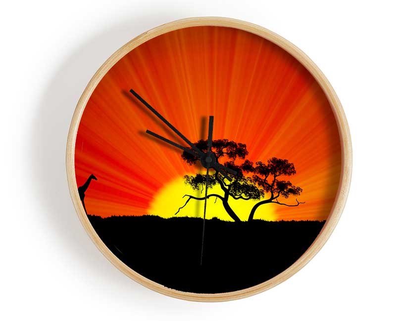 African Sunblaze Clock - Wallart-Direct UK