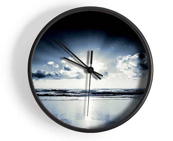 Blue Ocean Sunrise Clock - Wallart-Direct UK