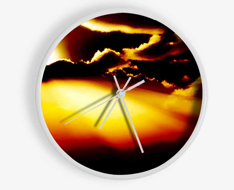 Sun Bursting Through The Clouds Clock - Wallart-Direct UK