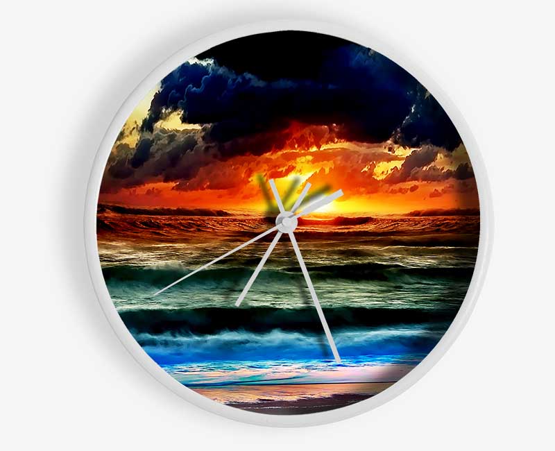 Ocean Just Before The Storm Clock - Wallart-Direct UK