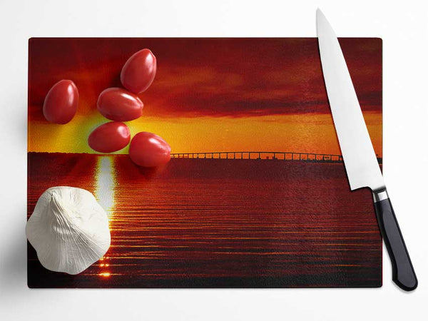 Amazing Sun Rays Glass Chopping Board