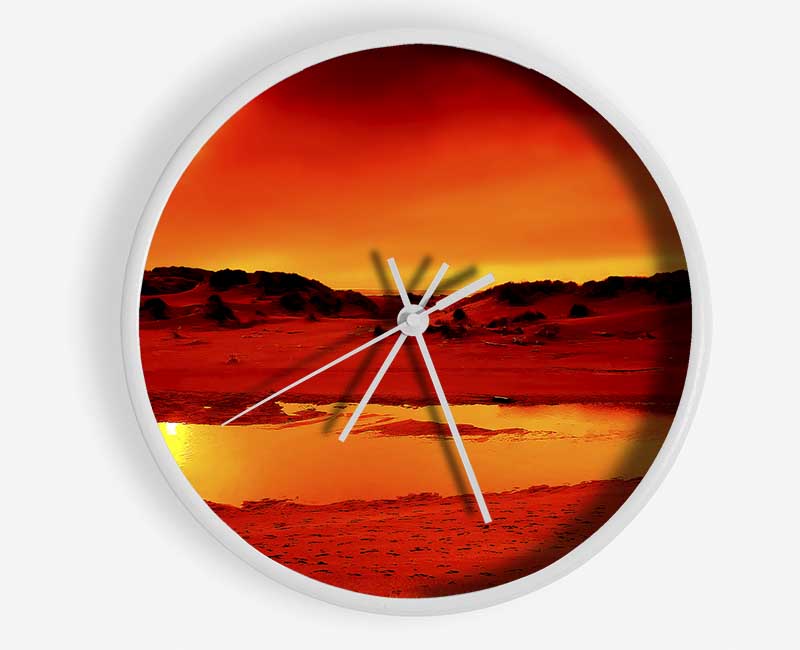 Stunning Ocean Sand Dunes Clock - Wallart-Direct UK