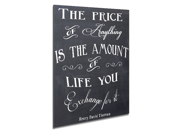 Famous Quote Henry David Thoreau The Price Of Anything