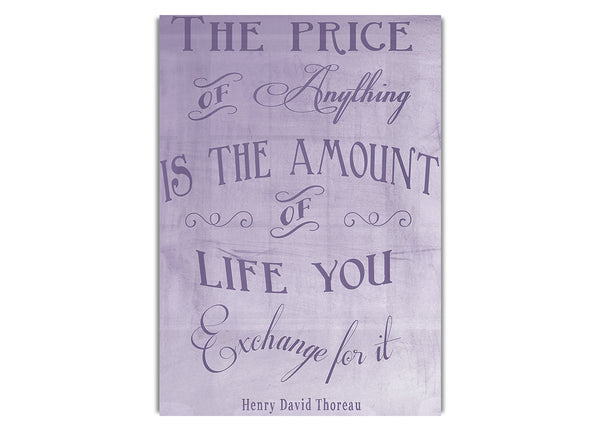 Henry David Thoreau The Price Of Anything Lilac