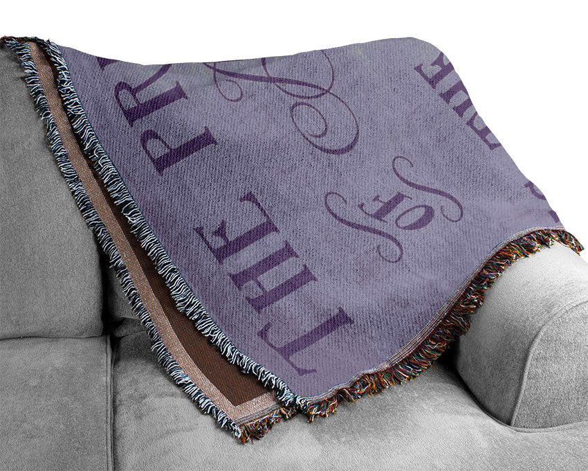 Famous Quote Henry David Thoreau The Price Of Anything Lilac Woven Blanket