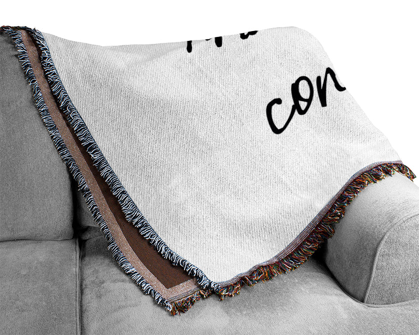 Love Quote Happy Thoughts Are Contagious Woven Blanket