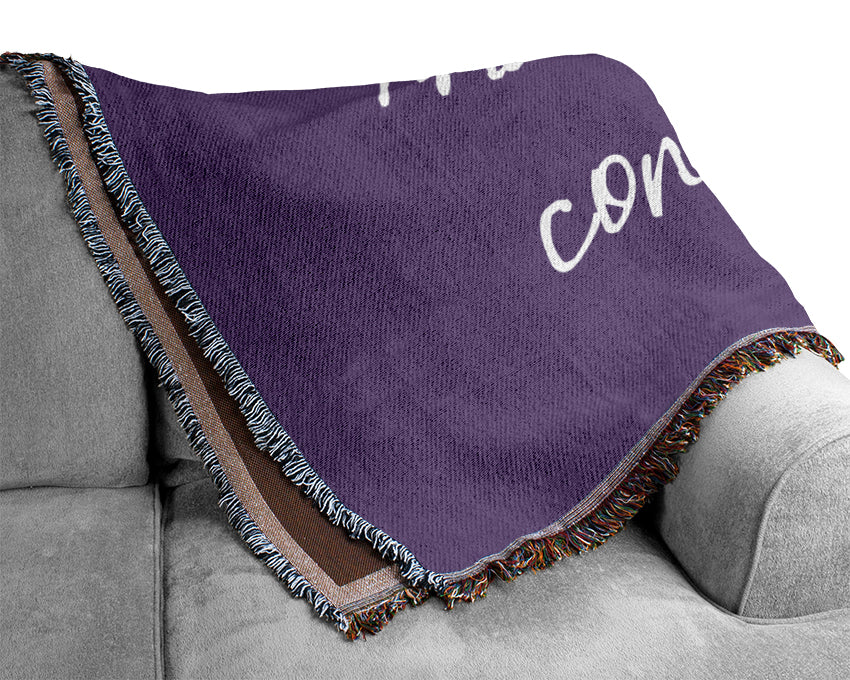 Happy Thoughts Are Contagious Lilac Woven Blanket