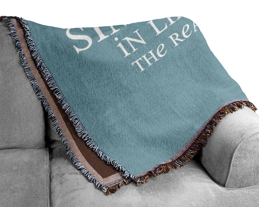 Motivational Quote Laura Wilder It Is The Sweet Simple Things Woven Blanket