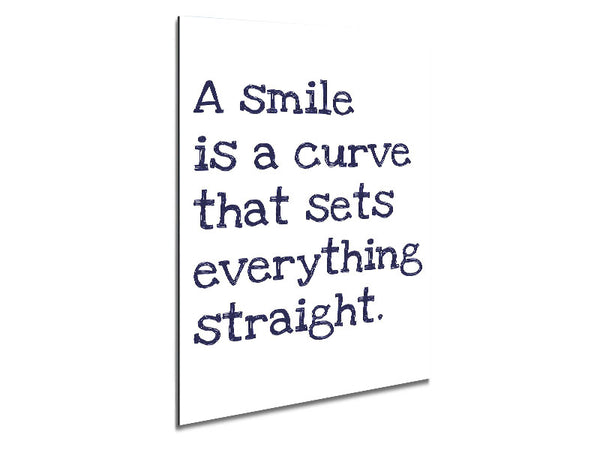 Motivational Quote Smile Is A Curve