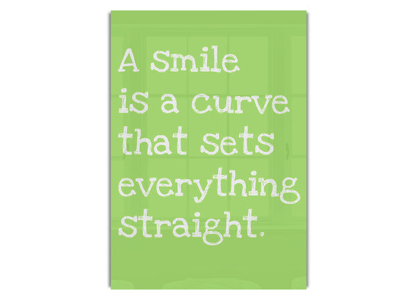 Smile Is A Curve Lime Green