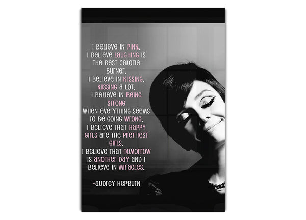 Audrey Hepburn I Believe In Pink Portrait