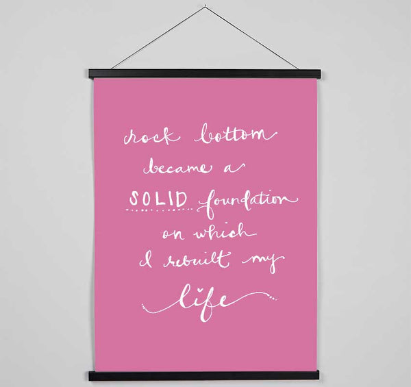 Rock Bottom Pink Hanging Poster - Wallart-Direct UK