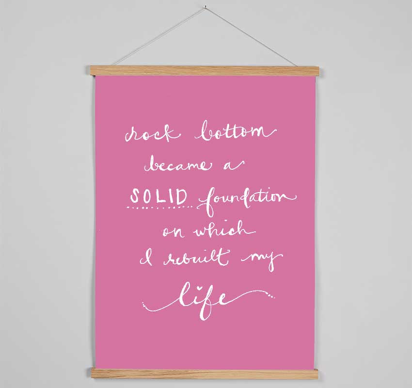 Rock Bottom Pink Hanging Poster - Wallart-Direct UK