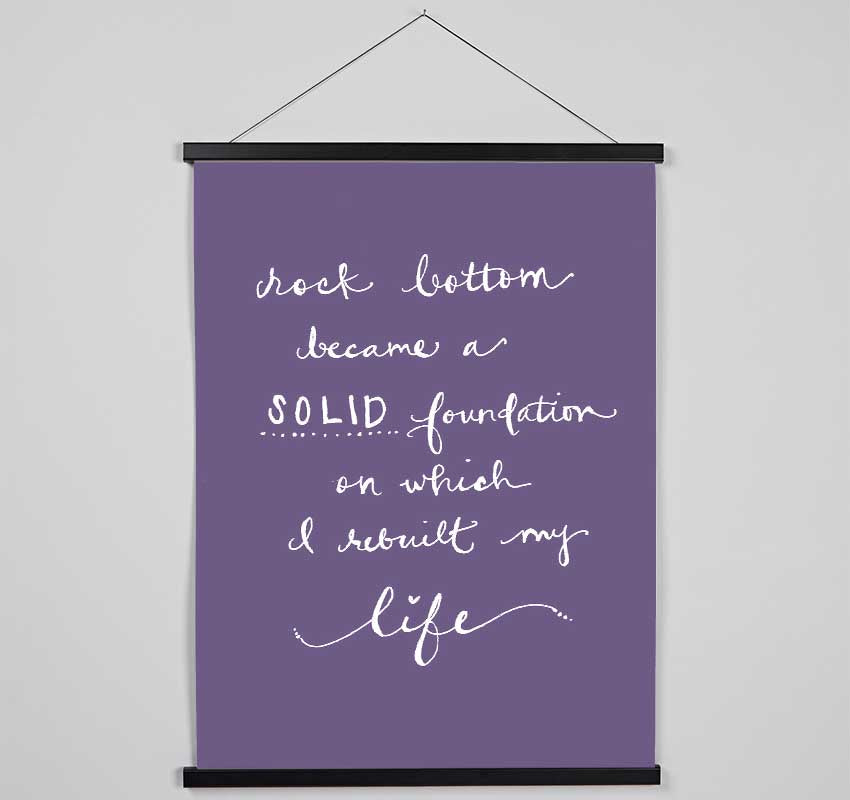 Rock Bottom Lilac Hanging Poster - Wallart-Direct UK