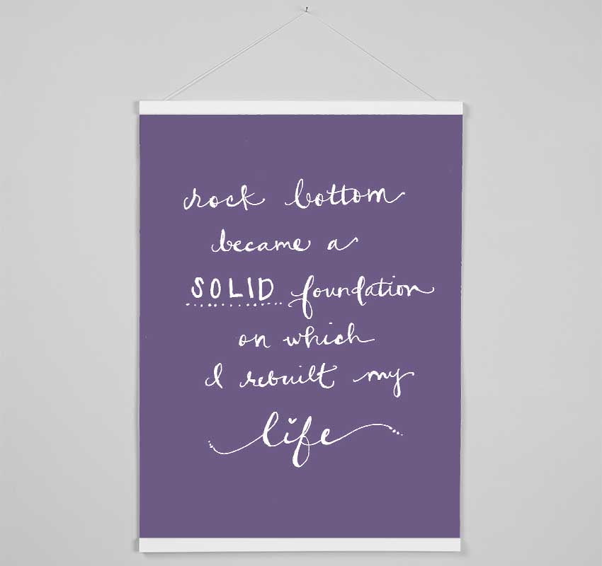 Rock Bottom Lilac Hanging Poster - Wallart-Direct UK