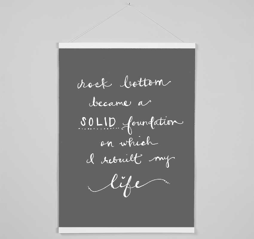 Rock Bottom Grey Hanging Poster - Wallart-Direct UK