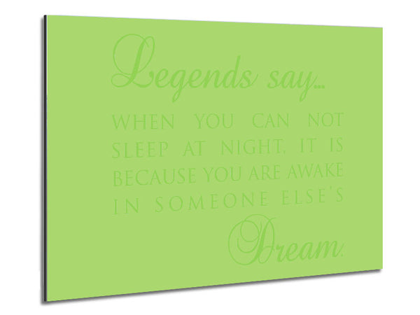 Legends Say Dream Lime Green