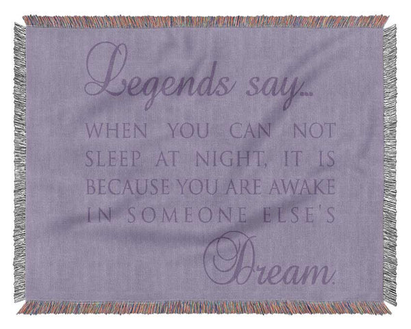 Legends Say Dream Lilac Woven Blanket