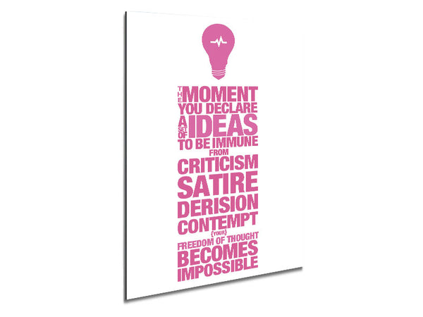 Motivational Quote Freedom Of Thought Pink