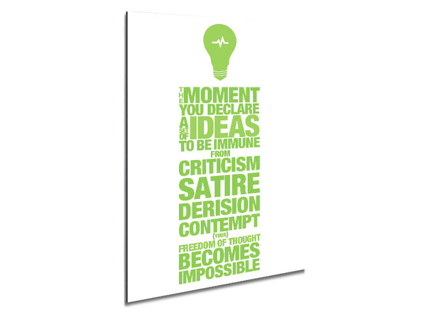 Motivational Quote Freedom Of Thought Lime Green