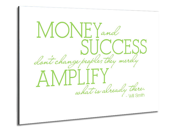 Motivational Quote Will Smith Money And Success Lime Green