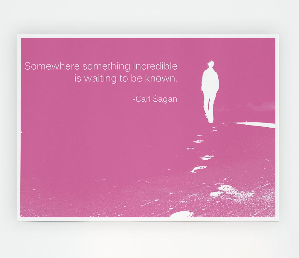 Carl Sagan Somewhere Something Pink Print Poster Wall Art