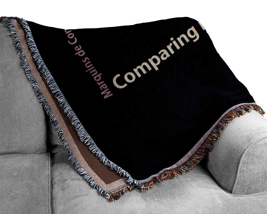 Famous Quote Enjoy Your Own Life Woven Blanket