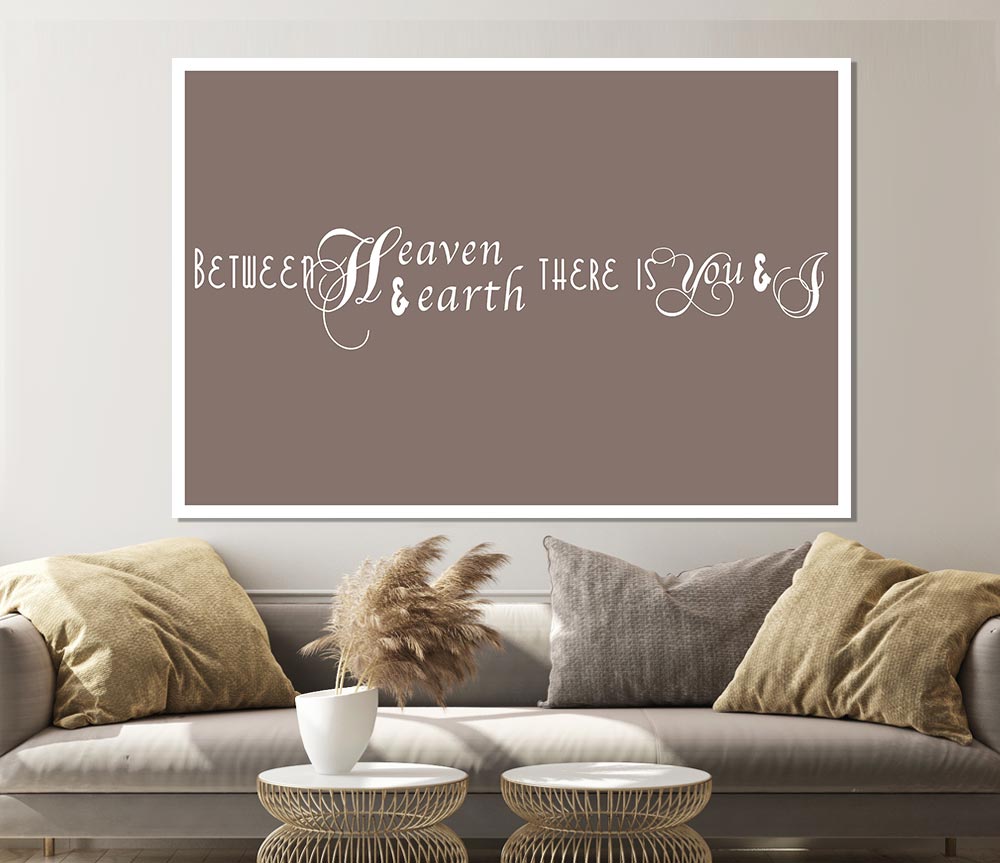 Between Heaven And Earth Beige Print Poster Wall Art