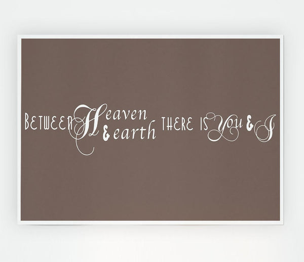 Between Heaven And Earth Beige Print Poster Wall Art