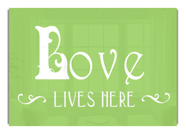 Love Lives Here Vines Lime Green