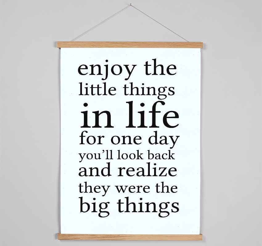 Motivational Quote Enjoy The Little Things In Life Hanging Poster - Wallart-Direct UK