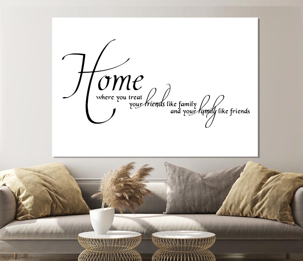 Family Quote Home Family Friends Print Poster Wall Art